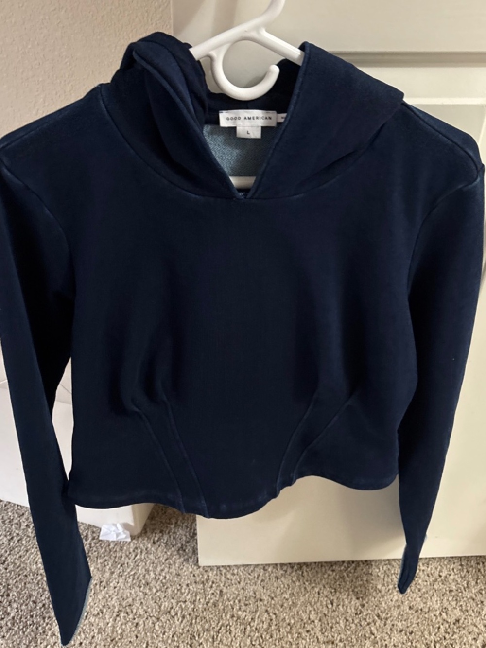 Good American corset hoodie new with tag size large